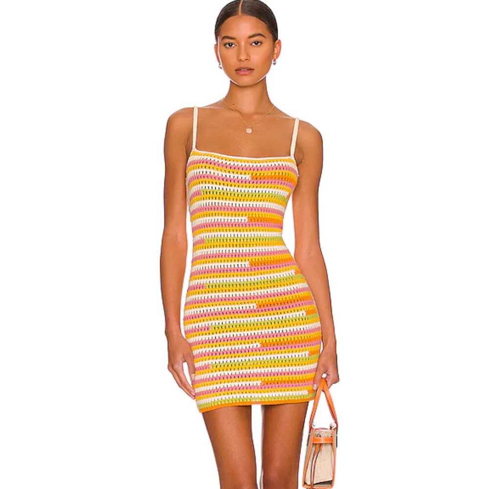 Camila Coelho Multicolor Striped Mini Dress
